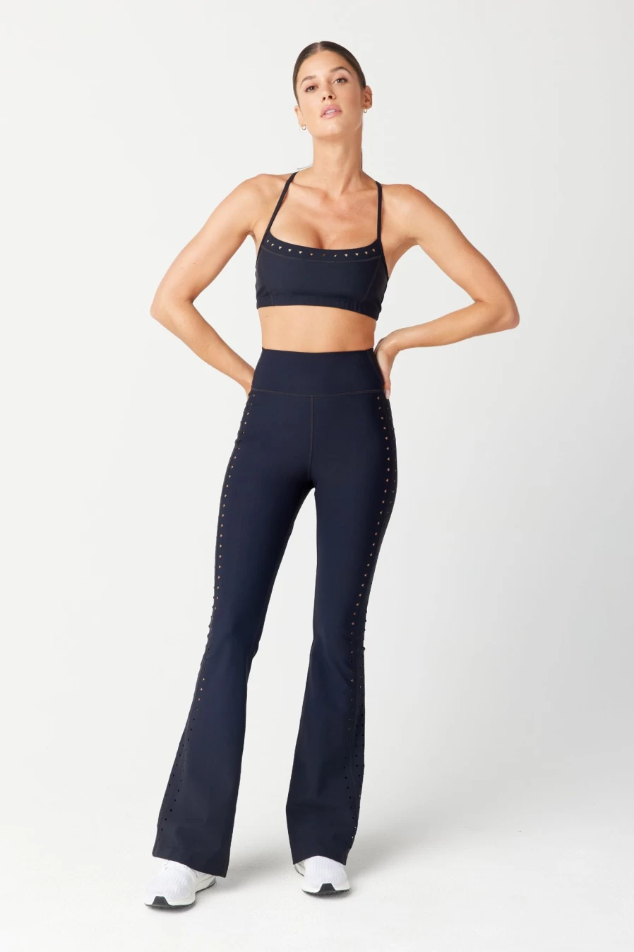 GIGI C Women's Genevive Flare Leggings - High Waisted Yoga Pants for Women, Bootcut Workout Leggings